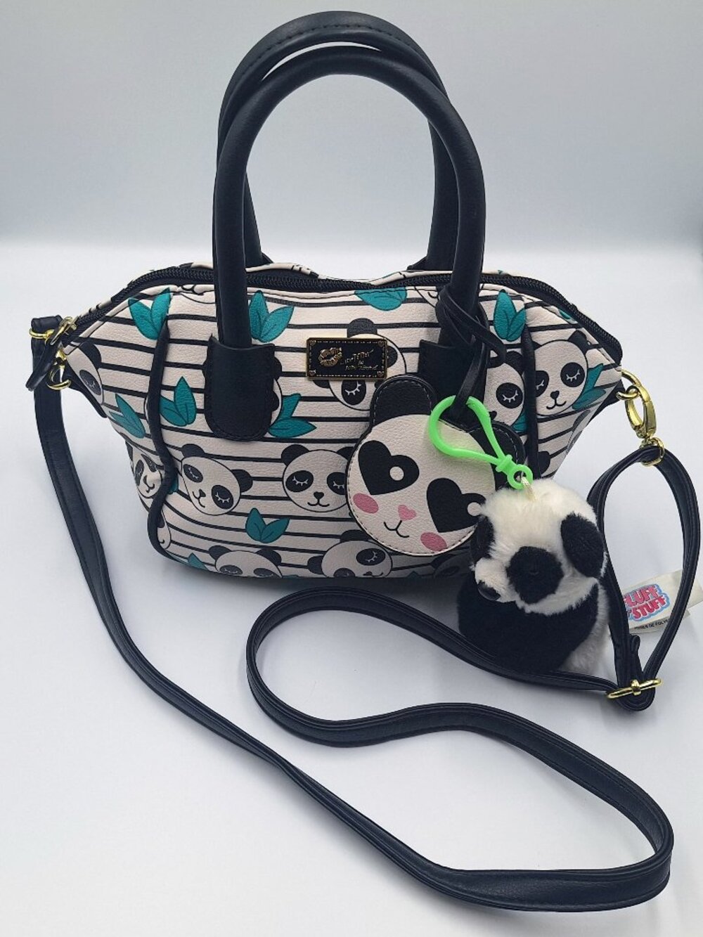 Luv Betsey Johnson Panda Bear Crossbody with Bonus Charm Stuffie